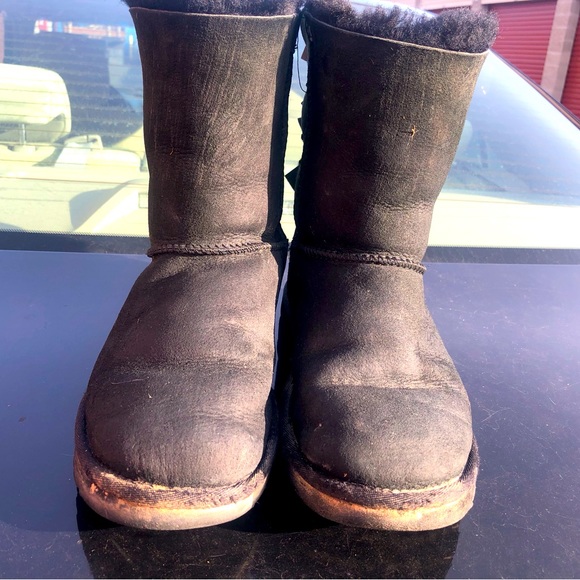 UGG Australia Bailey Bow II 1002954 Women’s Gray Winter Boots Size 7 - Picture 1 of 14